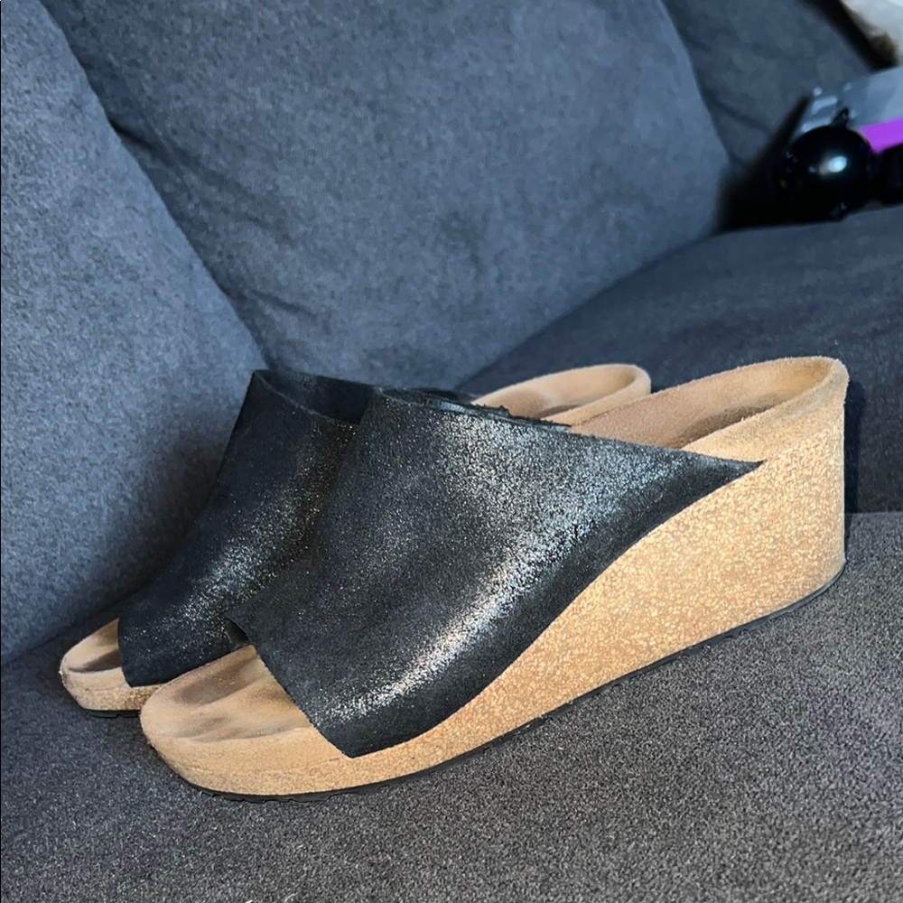 Birkenstock Black Wedge Sandals
